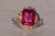 Contemporary The Belmont: Art Deco Era Lab Ruby Ring in Tri Color Filigree Mounting For Sale - Image 3 of 10