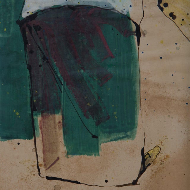 1960s Nino Caffè, Italian Abstract Composition, 1960s, Mixed Media on Paper For Sale - Image 5 of 7