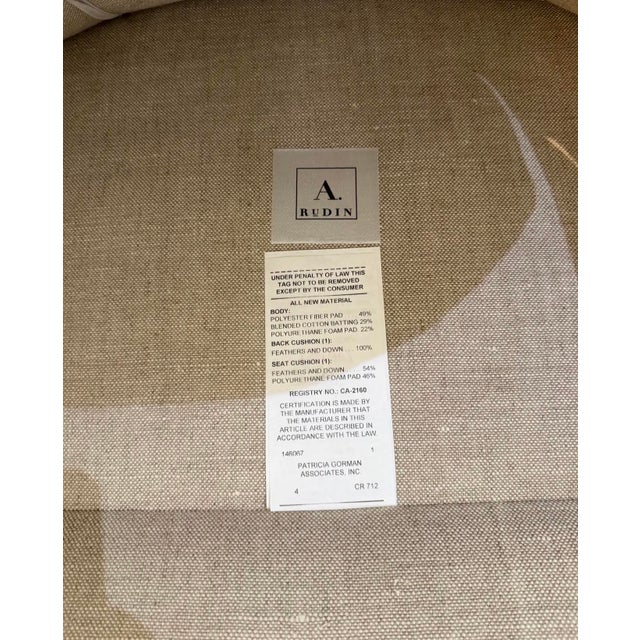 Textile A. Rudin Model 712 Contemporary Upholstered Swivel Club Chair For Sale - Image 7 of 7