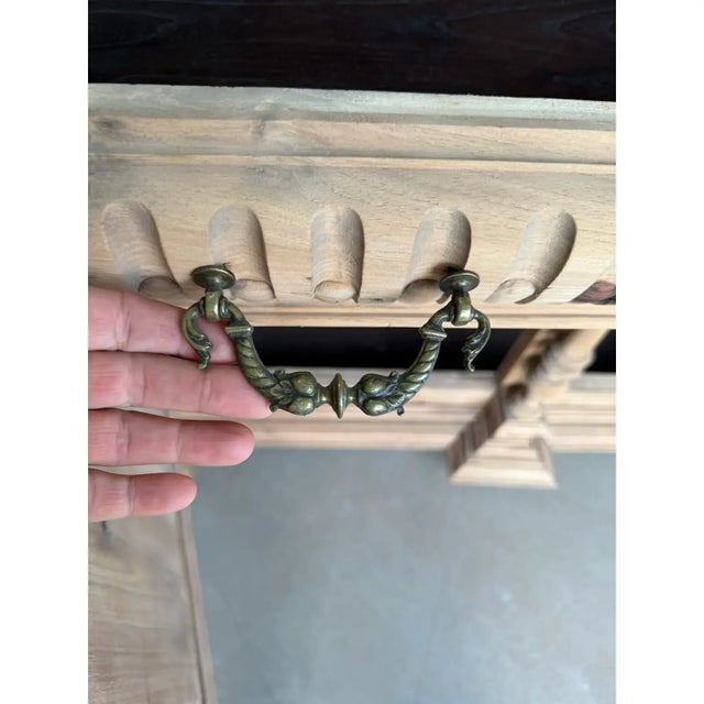 Tan 19th Century French Country Solid Walnut Bleached Sideboard / Buffet. For Sale - Image 8 of 14