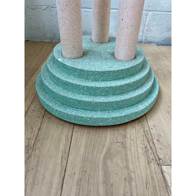 Postmodern Memphis Style Faux Granite Pedestal or Plant Stand For Sale In New York - Image 6 of 9
