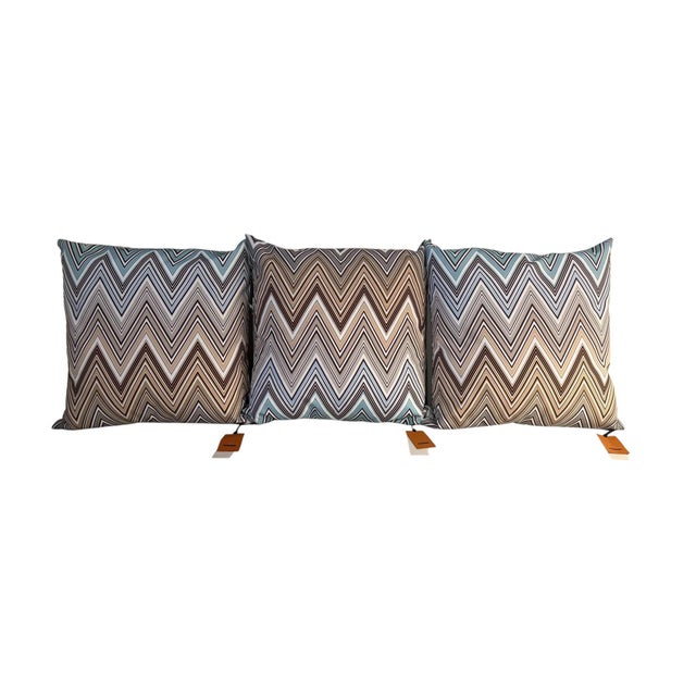 Contemporary Set of 3 New With Tags Missoni Home Chevron Pillows – Retail $1,920 For Sale - Image 3 of 7