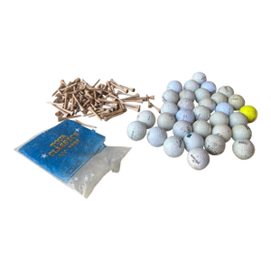 1970s Instant Collection of Golf Balls and Tees- Set of 50+