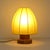 Wooden and Cocoon Table Lamp, 1960s, in Very Good conditions. Designed 1960 to 1969 European Plug (up to 250V).The wiring...