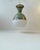 Art Deco Revival Pendant Lamp in Green Bronze and White Glass, 1970s For Sale - Image 6 of 12