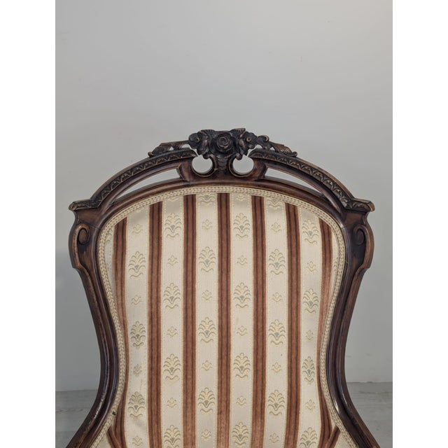 Vintage Chair in Carved Wood on Wheels, 1955 For Sale - Image 15 of 16