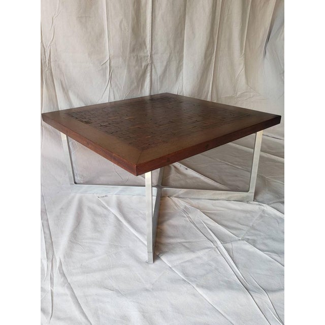 Vintage Rare Walnut Butcher Block Coffee Table | Chairish