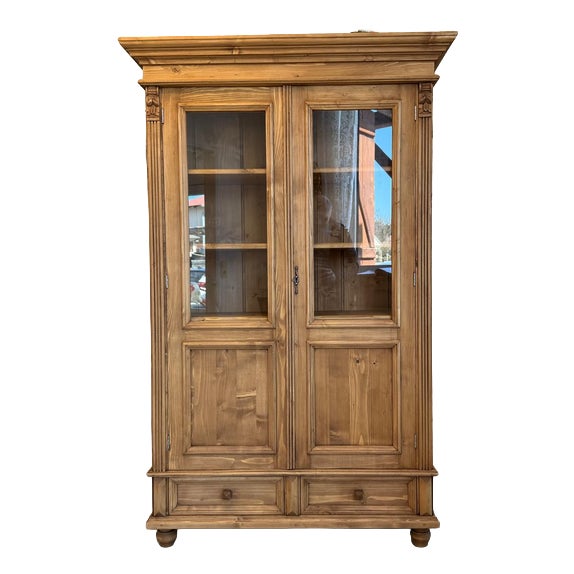 Rustic Farmhouse Display Cabinet For Sale