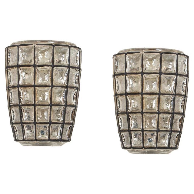 Wall Lights in Iron & Glass attributed to Limburg, Germany, 1960s, Set of 2 For Sale - Image 11 of 11
