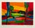 Marcel Mouly (French, 1918–2008), "Les Maisons dans la Vallée," original color lithograph on paper, pencil-signed lower...