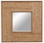 Wood Square Cork Wall Mirror, Italy, 1970s For Sale - Image 7 of 7