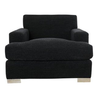 Ralph Lauren Pryce Club Chair Polished Steel Sled Feet For Sale