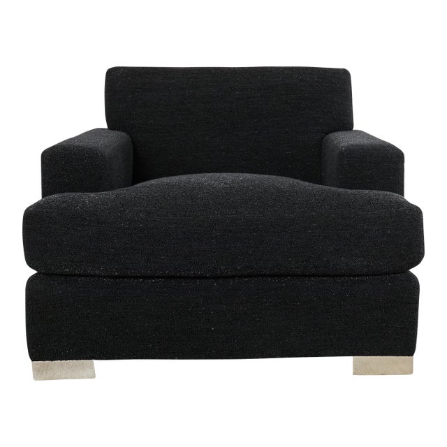 Ralph Lauren Pryce Club Chair Polished Steel Sled Feet For Sale