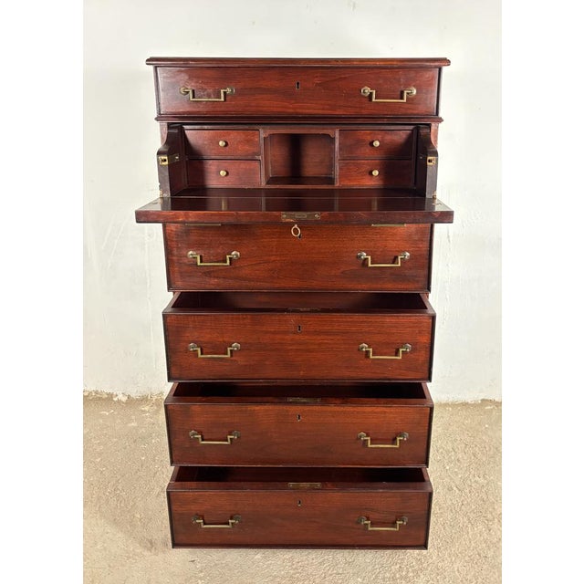 Mid-Century Chest of Drawers with Secretary, 1950s For Sale - Image 11 of 17