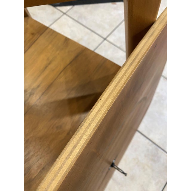 Scandinavian Style Wooden Side Table with Swivel Top, 1950s For Sale - Image 10 of 18