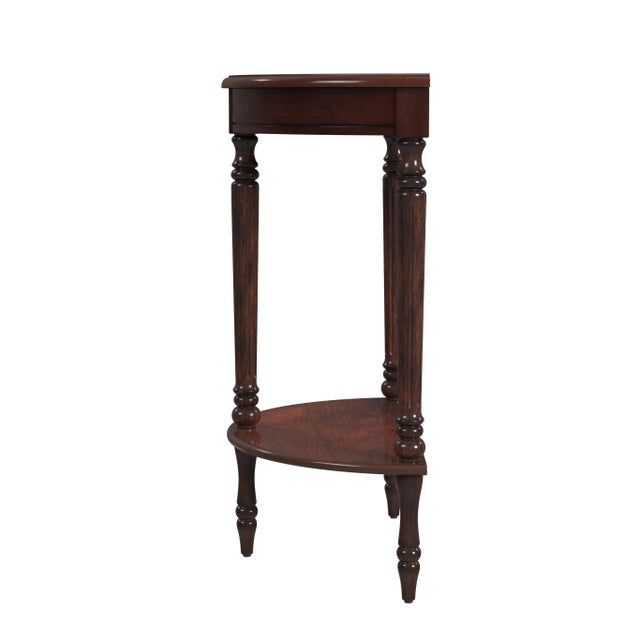 Spritely Home Accent Furniture Bellini Demilune Console Table, Medium Brown For Sale - Image 4 of 7