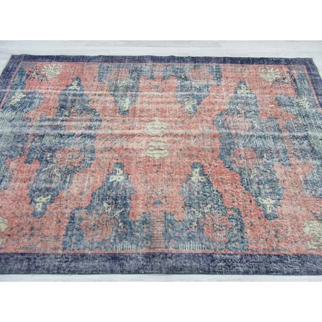 Vintage Turkish Deco Rug - 5′7″ × 8′5″ For Sale - Image 4 of 6