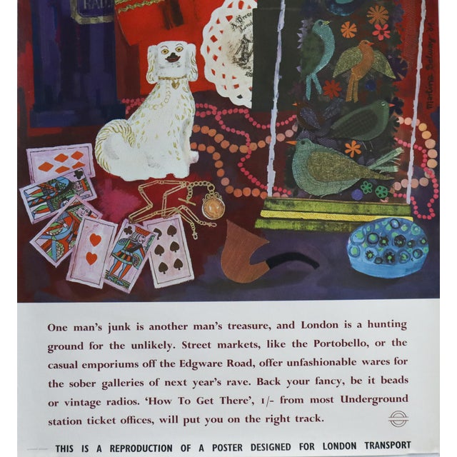 Mid-Century Modern 1965 British Poster - London Transport: Street Markets - Martina Selway For Sale - Image 3 of 3