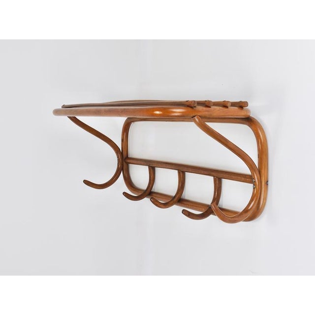 Art Nouveau Secessionist Bentwood Wall Coat Rack from Thonet, Austria, 1900s For Sale - Image 11 of 18