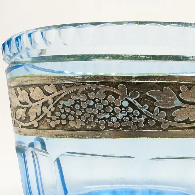 Blue Art Deco Jardiniere from Moser, Former Czechoslovakia, 1930s For Sale - Image 8 of 12