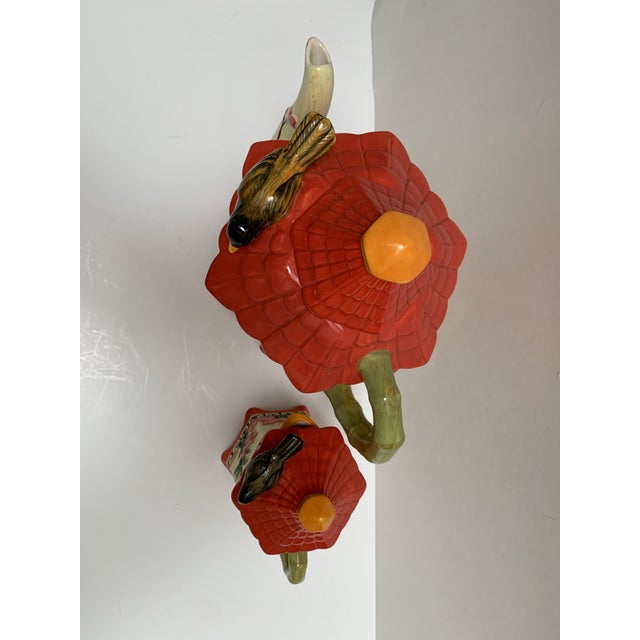 1990s Vintage Asian Teapots & Cream Pitcher, Set of Two For Sale - Image 5 of 11