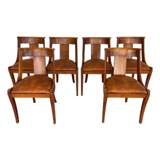 Empire Style Gondola Dining Chairs – Set of 6 For Sale