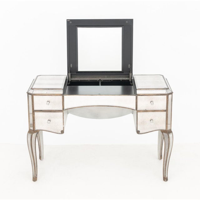Late 20th Century Horchow "Claudia" Mirrored Vanity Table For Sale - Image 5 of 11