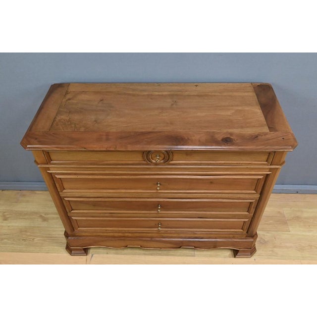 Louis-Philippe Style Walnut Chest of Drawers, 1900s For Sale - Image 5 of 18