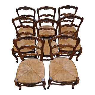 Set of 8 French Provincial Dining Chairs For Sale