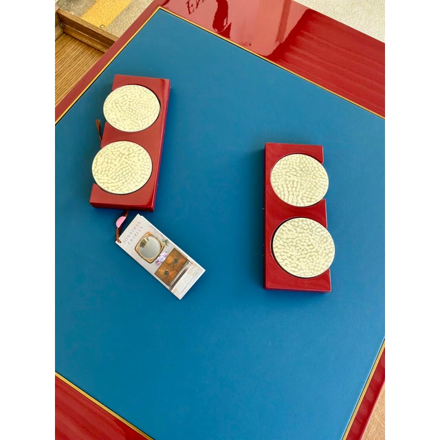 Jonathan Charles Jonathan Charles Red Lacquer Polly Rose Cocktail Table For Sale - Image 4 of 8