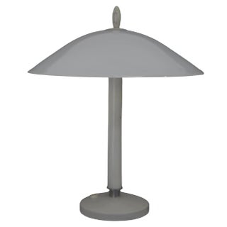 Mid-Century White Table Lamp, 1950s For Sale