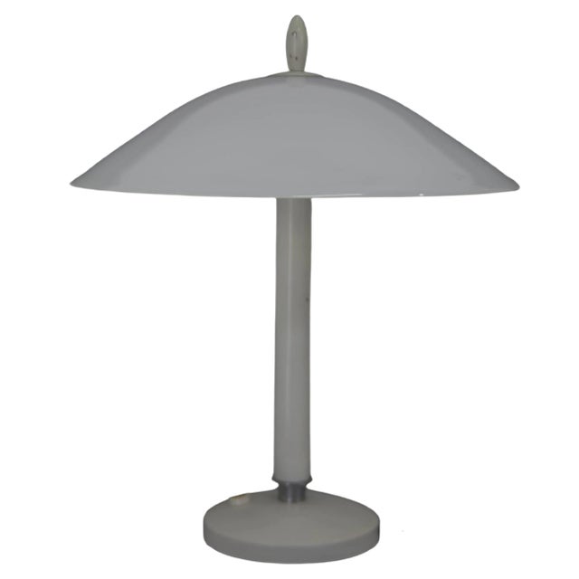 Mid-Century White Table Lamp, 1950s For Sale