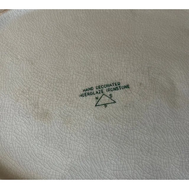 Ceramic Vintage Nsp Ironstone Hand Decorated Turkey Platter For Sale - Image 7 of 7