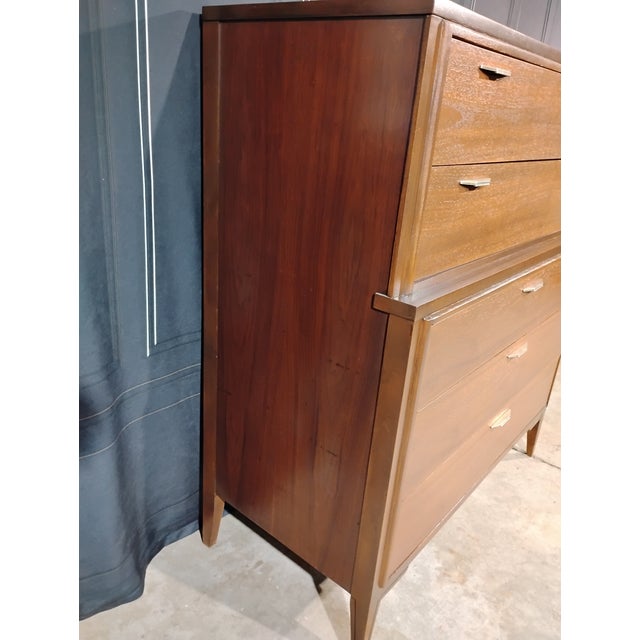 Mid 20th Century Mid 20th Century Kent Coffey Tempo Tallboy Mid Century Modern Dresser Chest of Drawers For Sale - Image 5 of 8