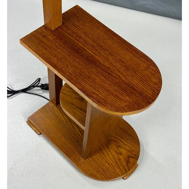 Art Deco Floor Lamp in Wood, 1930s For Sale - Image 4 of 8