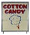 Salvaged Mid 20th Century Fairground "Cotten Candy" Aluminum Sign For Sale
