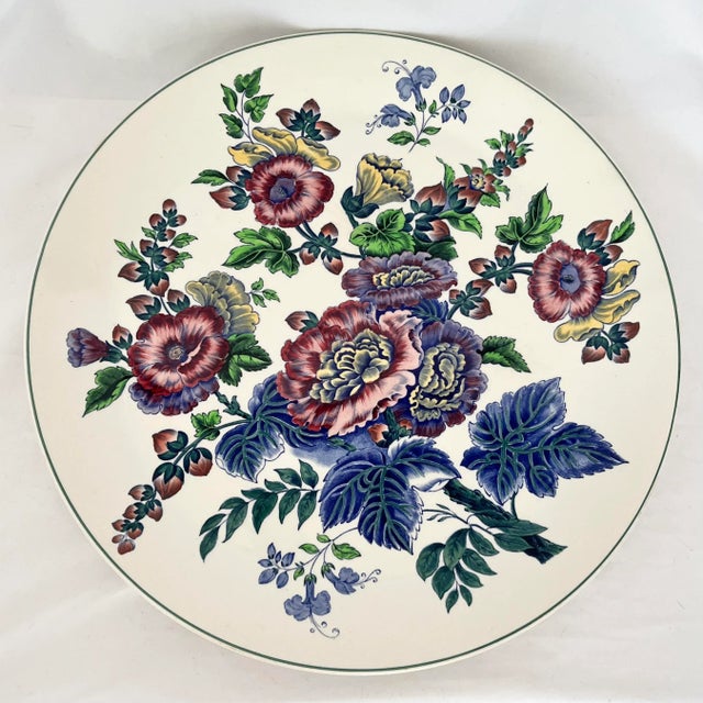 Wedgwood of Etruria & Barlaston Floral Platter, Made in England For Sale - Image 13 of 13