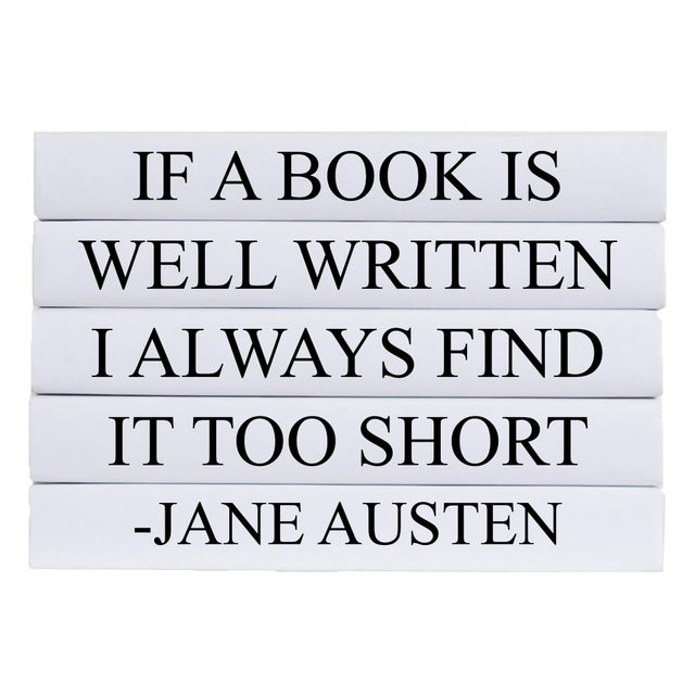 Let your thoughts be seen with these five decorative hardback books in black with white spines.