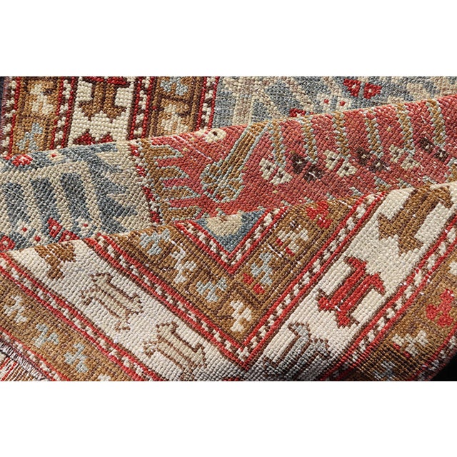 Antique Persian Hamadan Runner With Sub-Geometric Tribal Medallions For Sale - Image 11 of 12