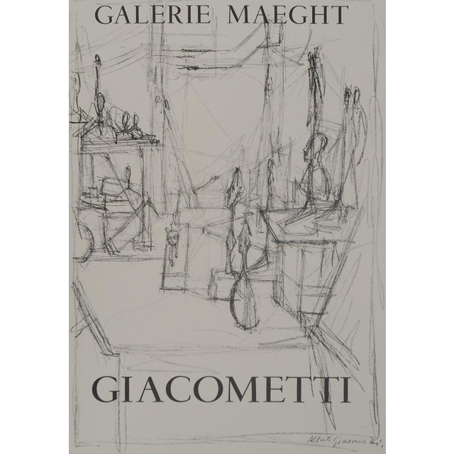 Alberto Giacometti (1901-1966) The Studio Original lithograph poster Signed in the plate On poster paper, 50 x 67 cm...