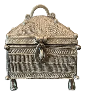 Antique Dokra Brass Treasure Trinket Box