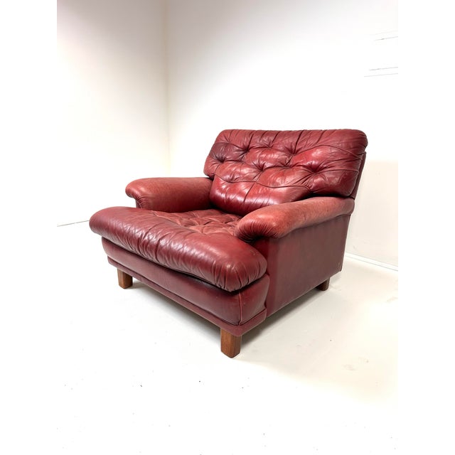 Mid-Century Modern 1960s Attributed to Arne Norell Leather “Mexico” Lounge Chair For Sale - Image 3 of 11