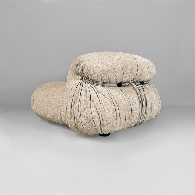 Modern Italian Light Beige Soriana Armchairs by Afra Tobia Scarpa for Cassina, 1970s, Set of 2 For Sale - Image 17 of 18