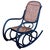 Victorian Early 20th Century Late Victorian Czechoslovakian Oak Scrolling Rocking Chair W/ Wicker Seat For Sale - Image 3 of 10
