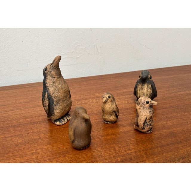 Ceramic Mid-Century German Studio Pottery Penguin Figurines from Worspweder Keramik, 1960s, Set of 5 For Sale - Image 7 of 15
