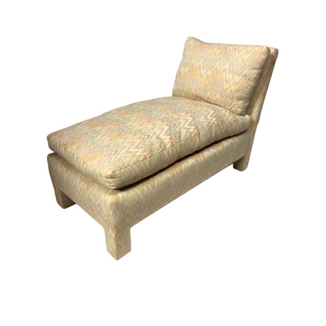 Postmodern 1980s Parson Style Petite Chassis Lounge For Sale - Image 3 of 9