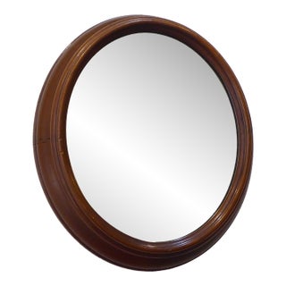 Antique Oval Walnut Mirror For Sale