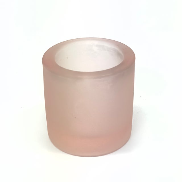 Warm Hues Graphic Frosted Glass Vase Curation - Group of 5 For Sale - Image 11 of 13