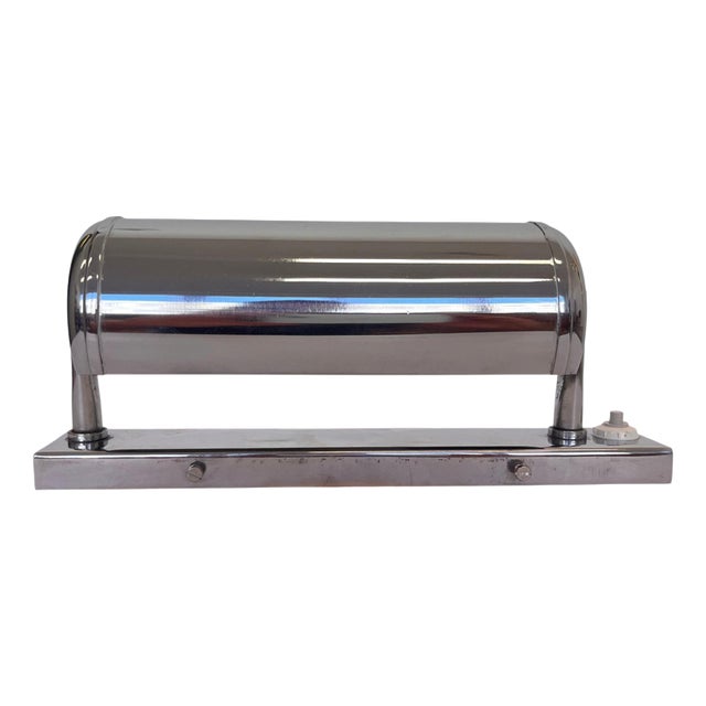 Bauhaus Adjustable Chrome Wall Lamp, Former Czechoslovakia, 1930s For Sale