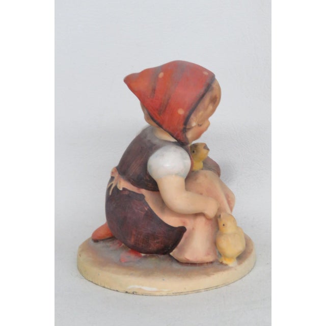 1940s Goebel Hummel Chick Girl Figurine Made in Germany MCM Ceramic Earthenware 5081b For Sale - Image 5 of 9